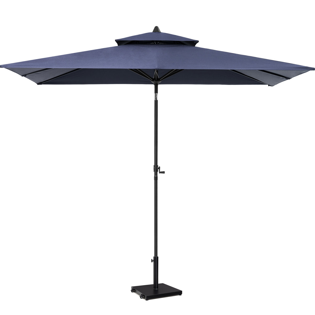 59'' X 106'' Rectangular Market Umbrella, Weighted Base with Wheels Include